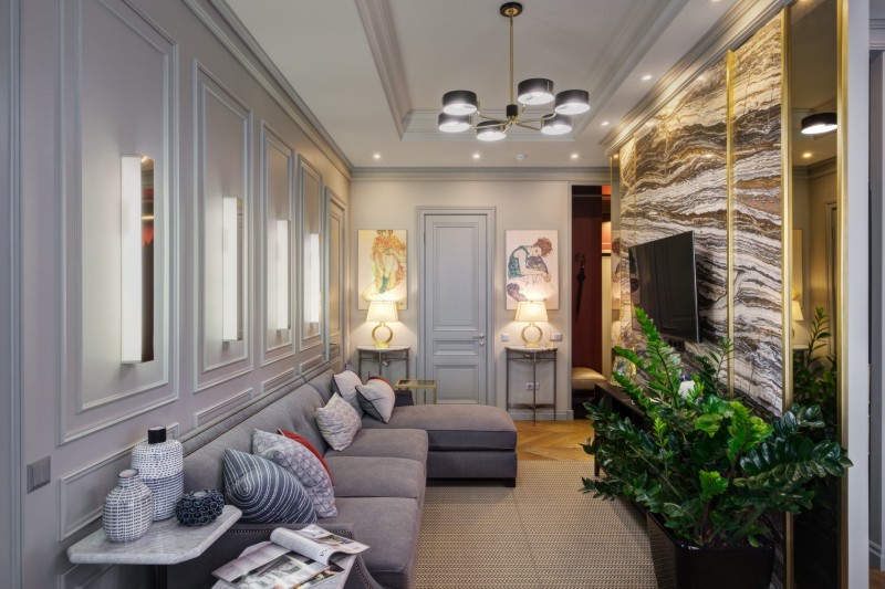 Дизайн двухкомнатной квартиры в ЖК Савеловский Сити фото 4