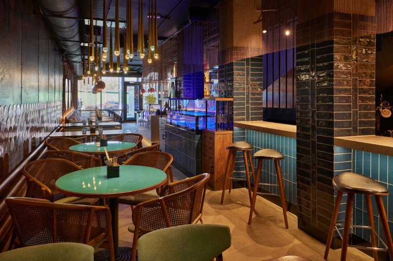 Оформление интерьера ресторана Fish Bistro фото 5