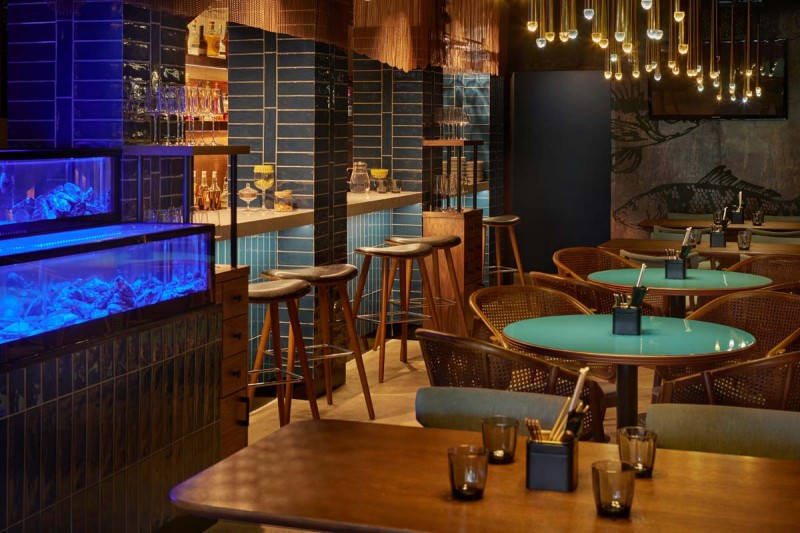 Оформление интерьера ресторана Fish Bistro фото 1