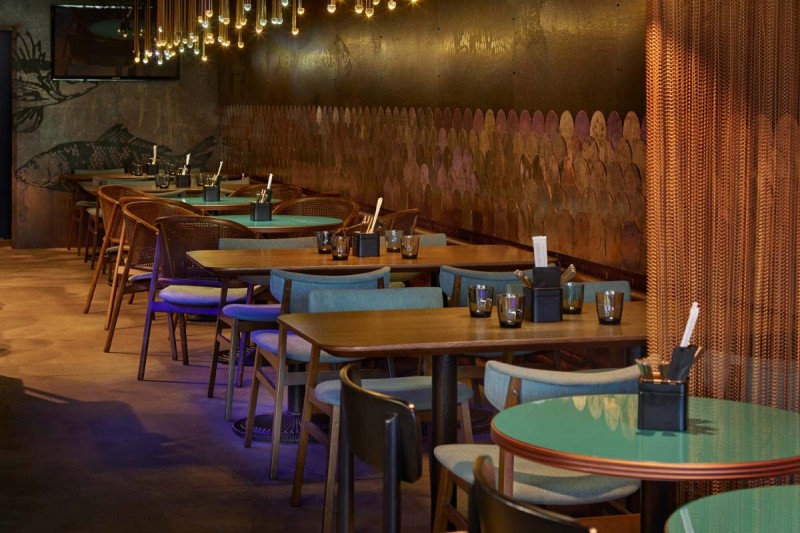 Оформление интерьера ресторана Fish Bistro фото 7