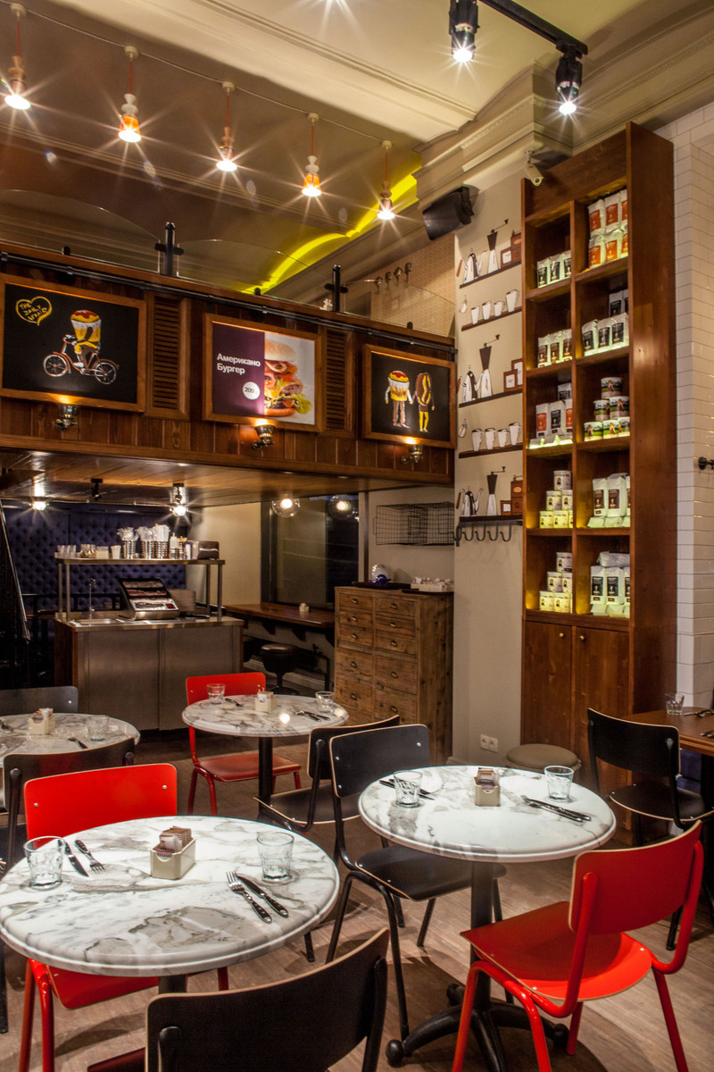Дизайнерский интенрьер для кофейни