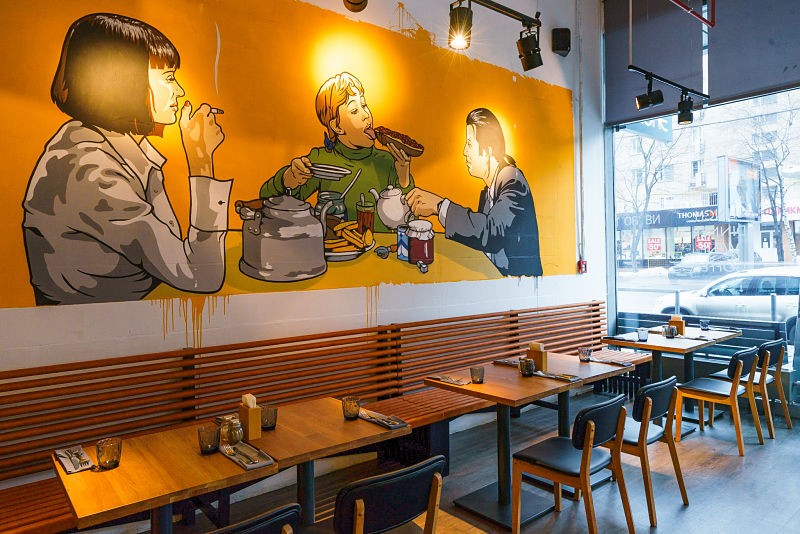 Стеновое оформление для кафе