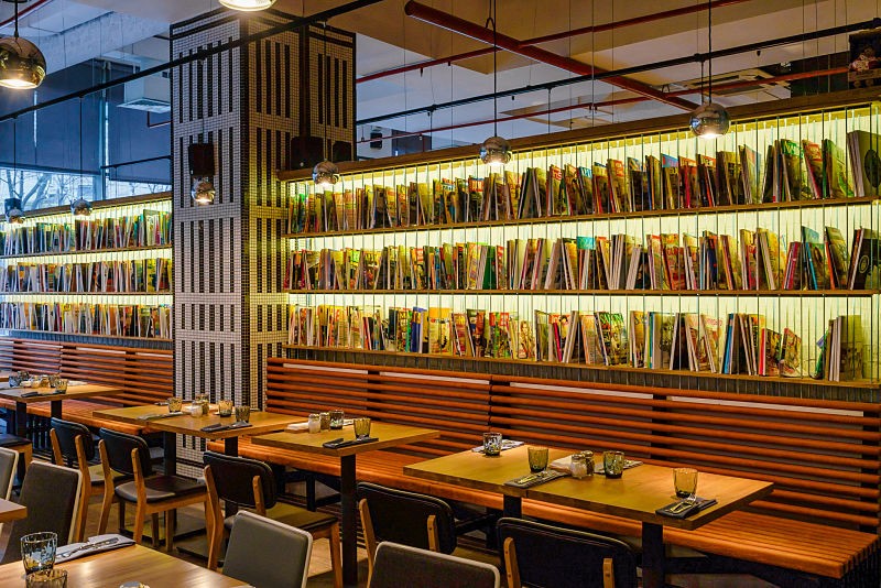 Декорировани зоны питания для кафе