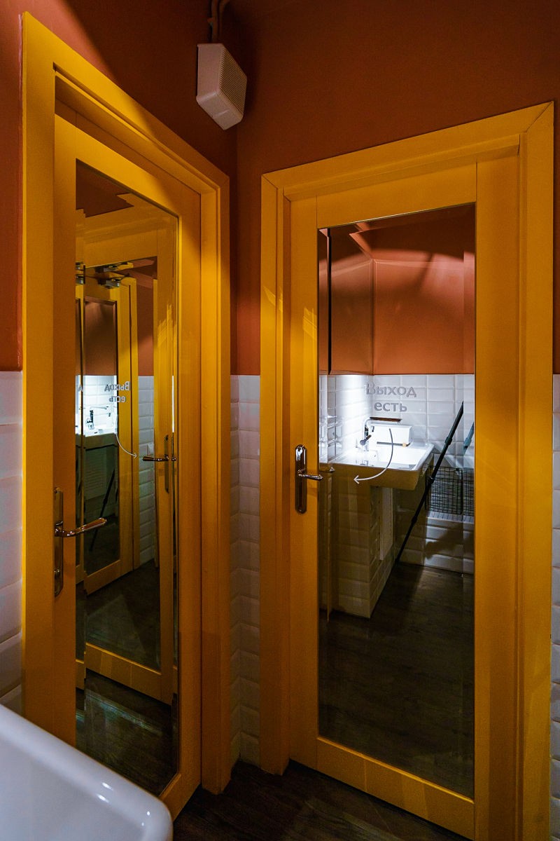 Декор уборных комнат для кафе