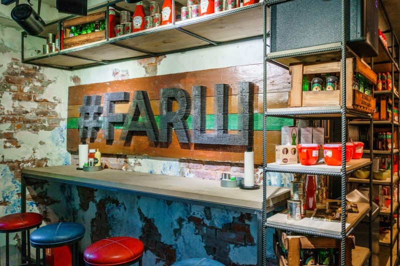 Дизайн проект бургерной FARШ на Серпуховской